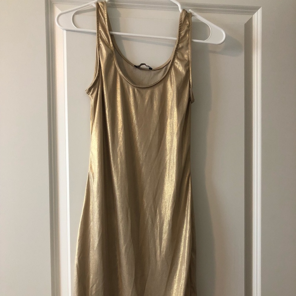 Metallic Gold Dress - Picture 3 of 5